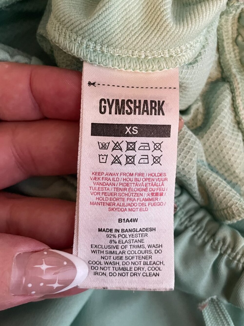 Gymshark Women XS Green Recess Shorts Snaps Pocket Drawstring Athleisure Workout - Picture 7 of 7
